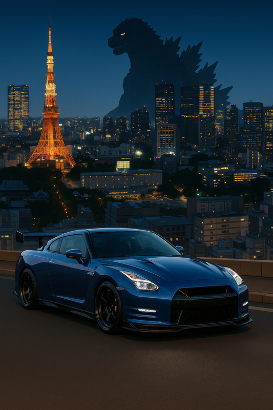 Blue GTR Godzilla