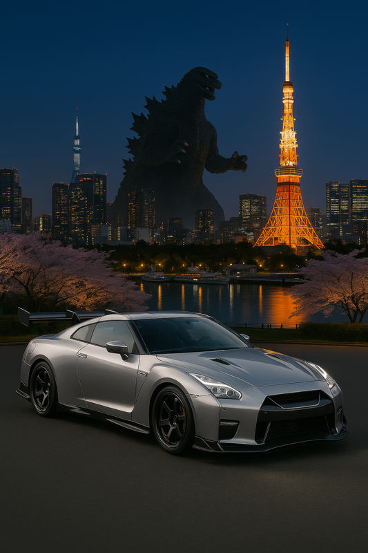 Silver GTR Godzilla